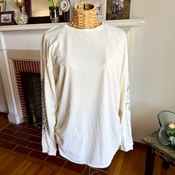 Free People we the free up to us doodle oversized tee S - Picture 2 of 10